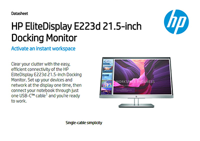 EliteDisplay E223d 21.5-inch Docking Monitor