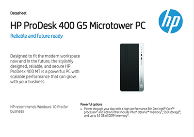 ProDesk 400 G5 Microtower PC
