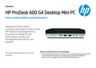 ProDesk 600 G4 Desktop Mini PC