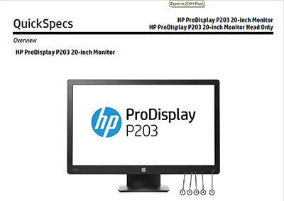 ProDisplay P203 20-inch Monitor