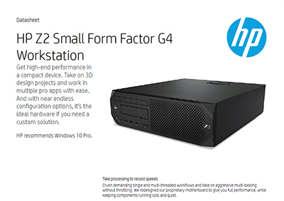 Z2 Small Form Factor G4 Workstation