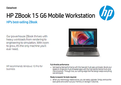 ZBook 15 G6 Mobile Workstation