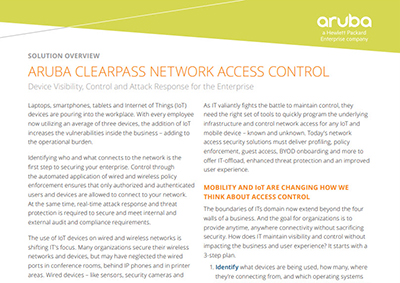 Solution Overview: ClearPass Network Access Control