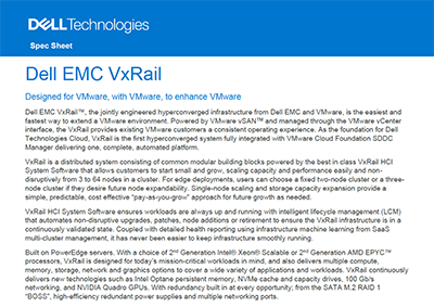 Spec Sheet: Dell EMC VxRail