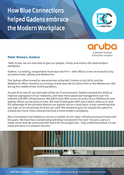 Case Study: How Blue Connections helped Gadens embrace the Modern Workplace